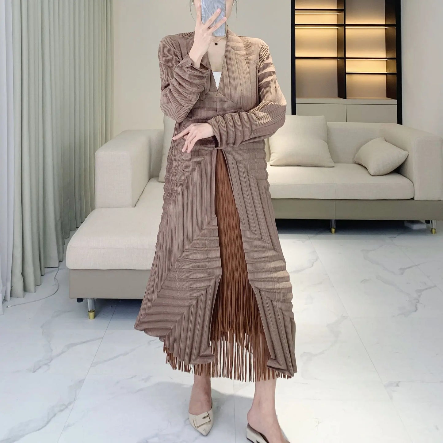 Tailored Fit Japanese Pleated Duster