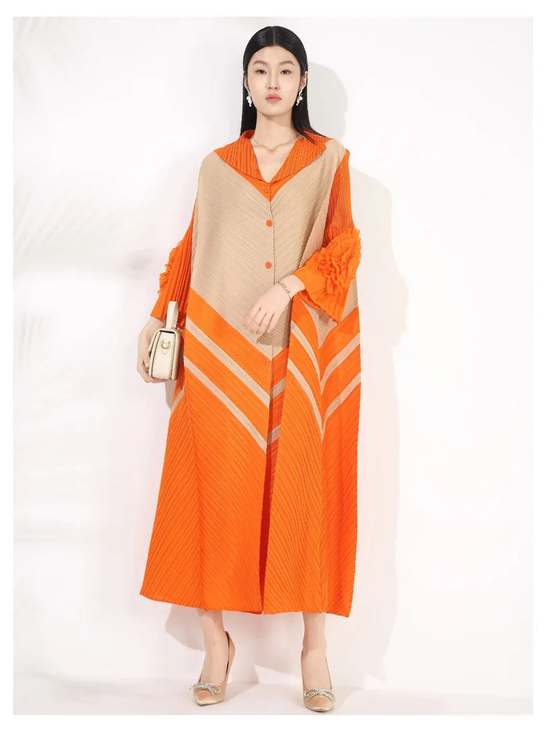 Plissé Pleated Blouse Dress