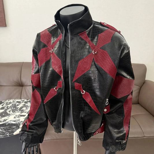 Men's Japanese Vegan Leather Biker Jacket