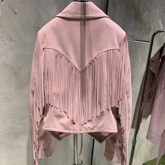 Women's Luxury Lambskin Suede Jacket