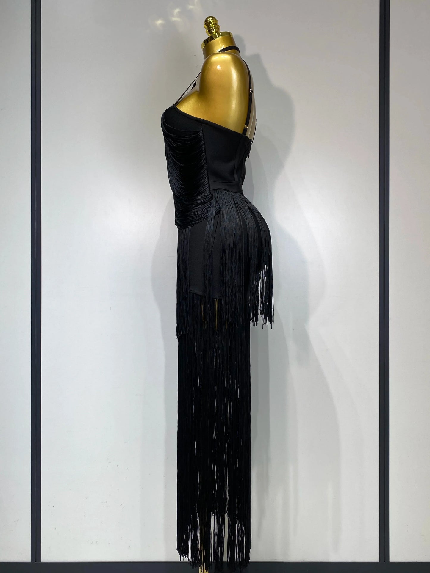 Luxe Fringe Cocktail Midi Dress