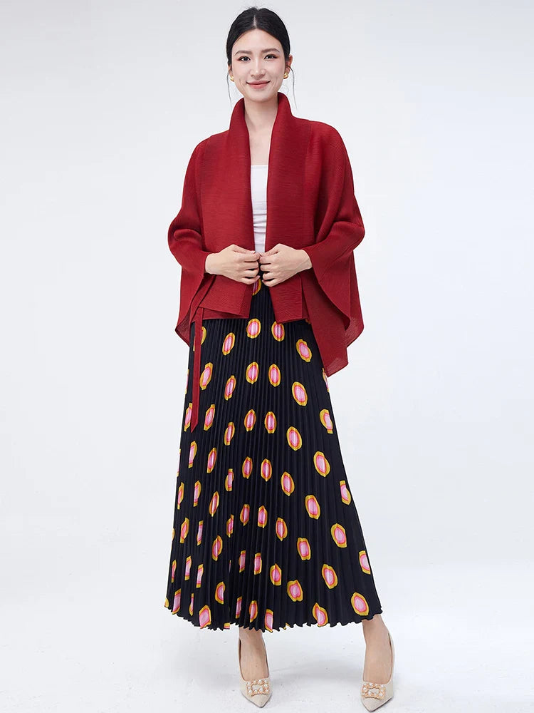 Modest 2-Piece Luxe Pleated Skirt Set