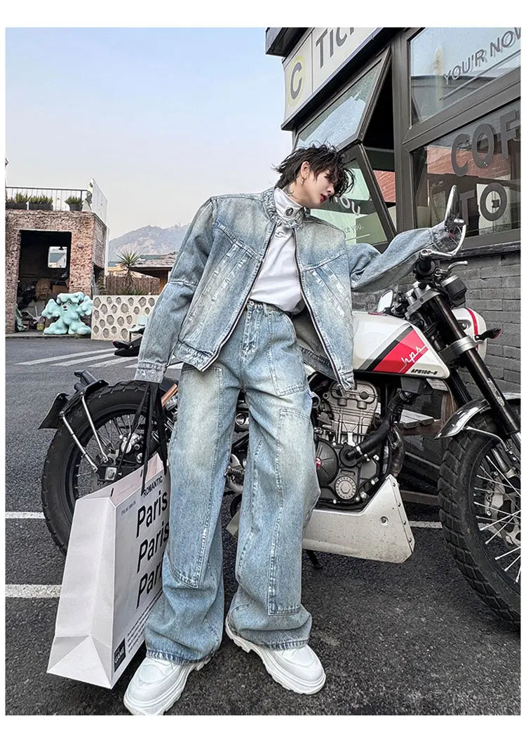 Men's Eclat Denim Moto 2-Piece Set