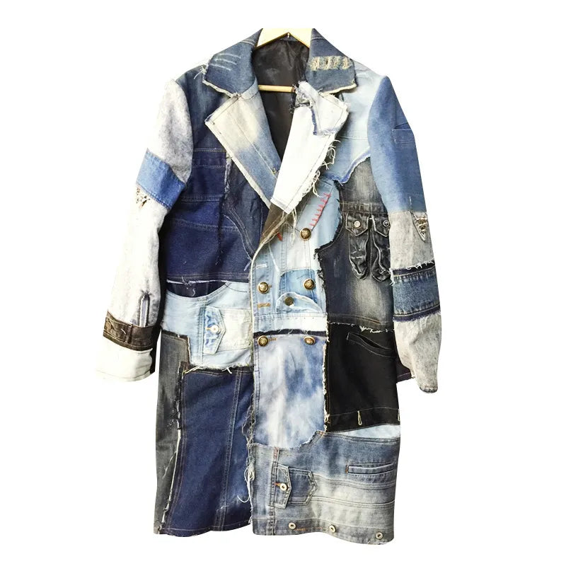 Men's Couture Patchwork Denim Jacket
