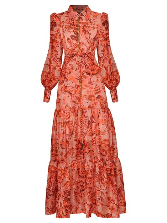 Georgette A-Line Maxi Dress