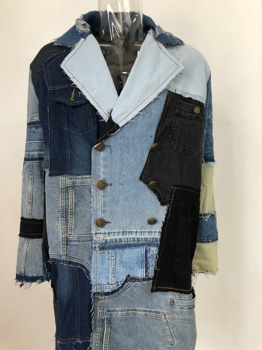 Men's Couture Patchwork Denim Jacket