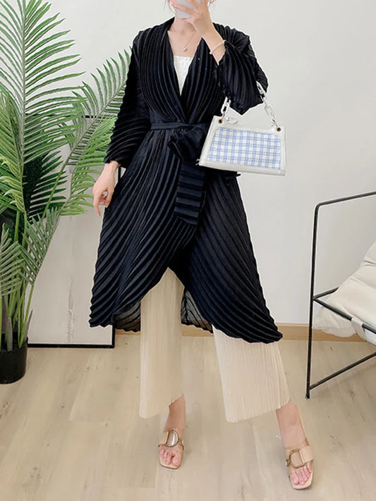 Women's Elegant Pleated Japanese Style Coat