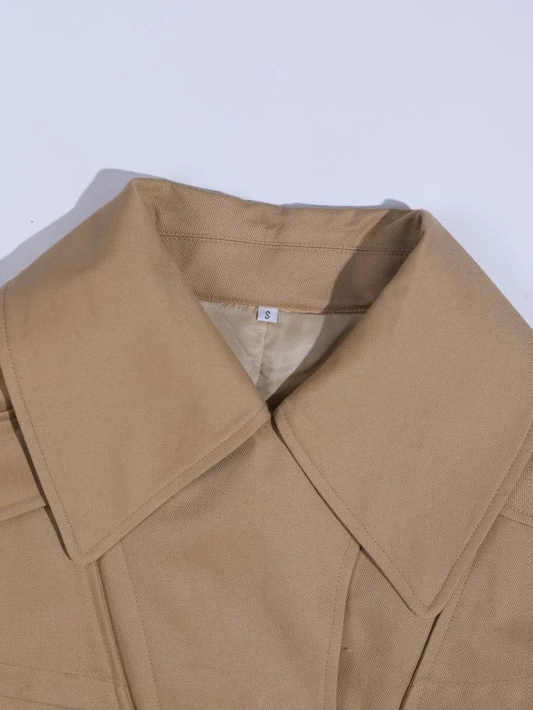 Luxury Avant-Garde Belted Trench Coat