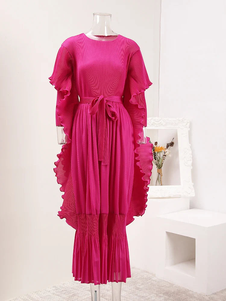 Elegant Truly Pleated Flowy Dress