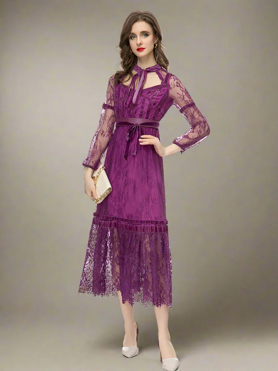Luxury Lace Fit & Flare Dress
