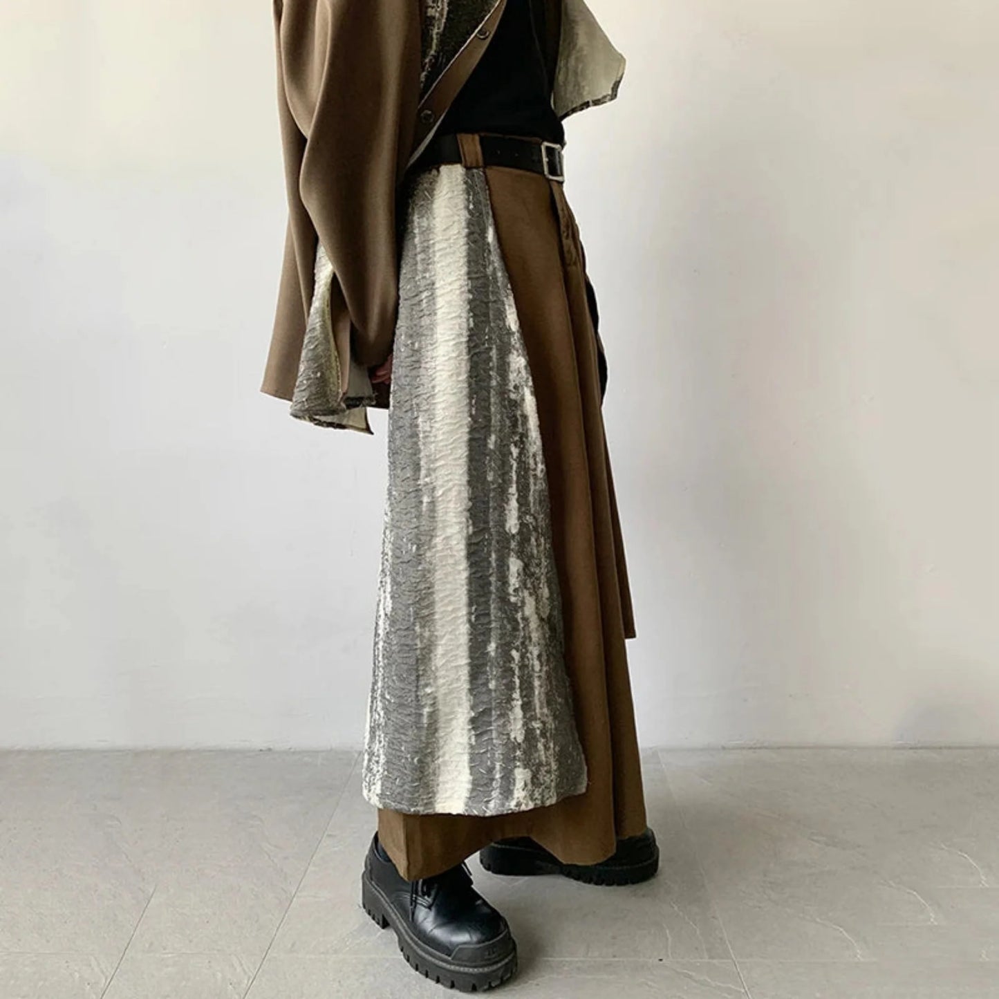 Men's Japanese Luxury Wide-Leg Pants 2-Piece Set