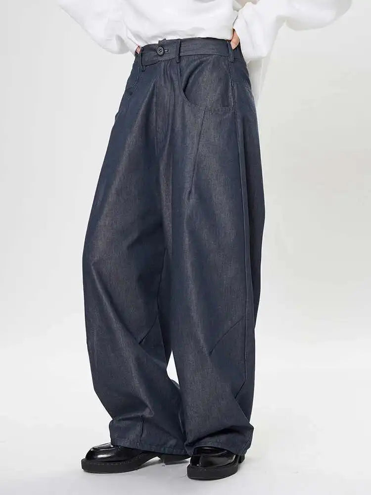 Luxe Elastic Waistband Denim Pants