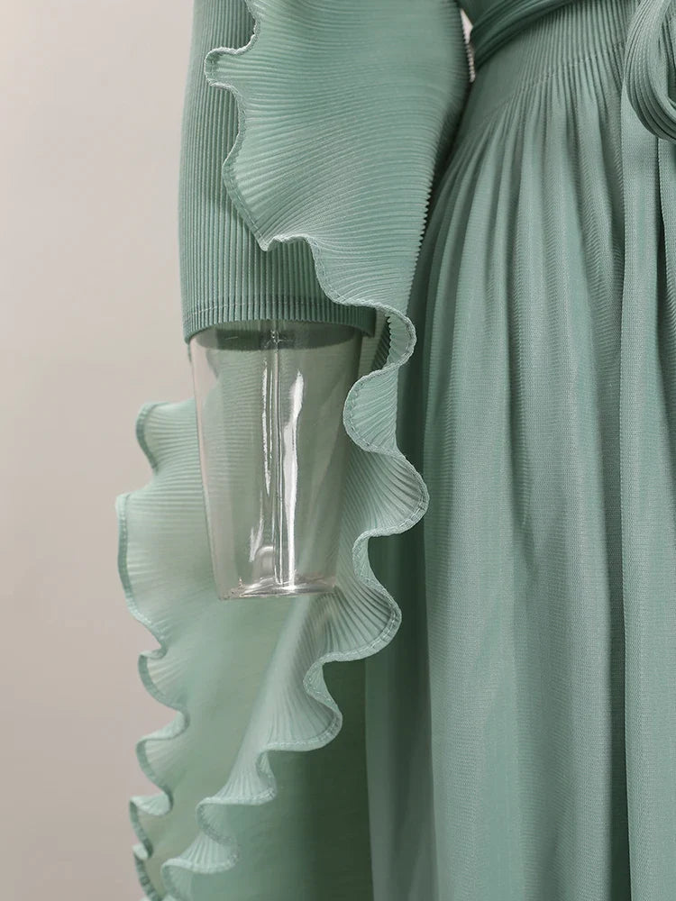 Elegant Truly Pleated Flowy Dress