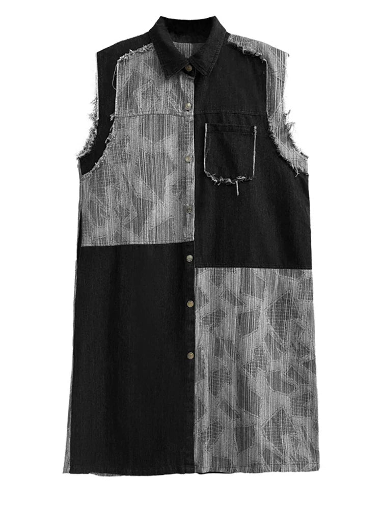 Upcycled Denim Sustainable Duster Vest