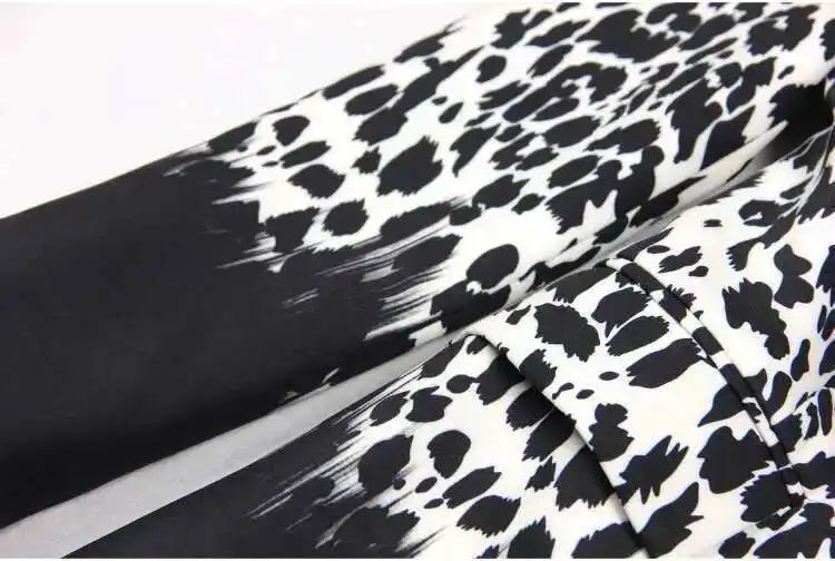 Women's Leopard Boyfriend Tailored Blazer