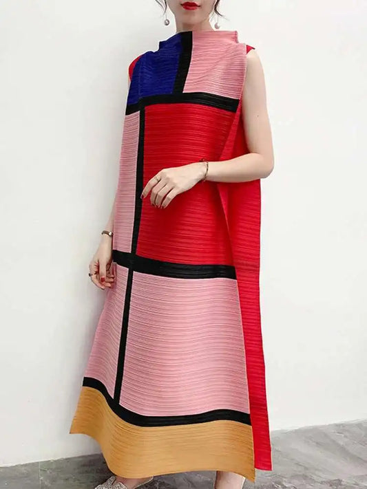 Luxury Pleated A-Line Dress