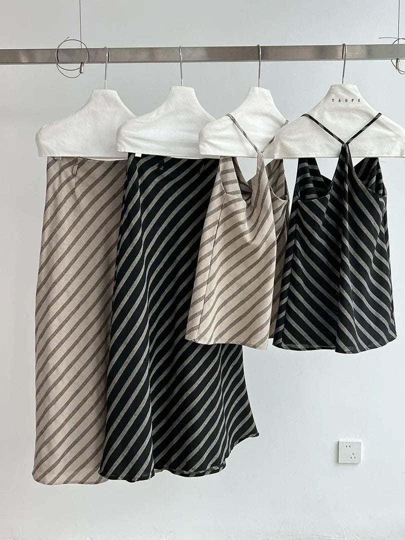 Japanese Cotton-Blend Skirt Set