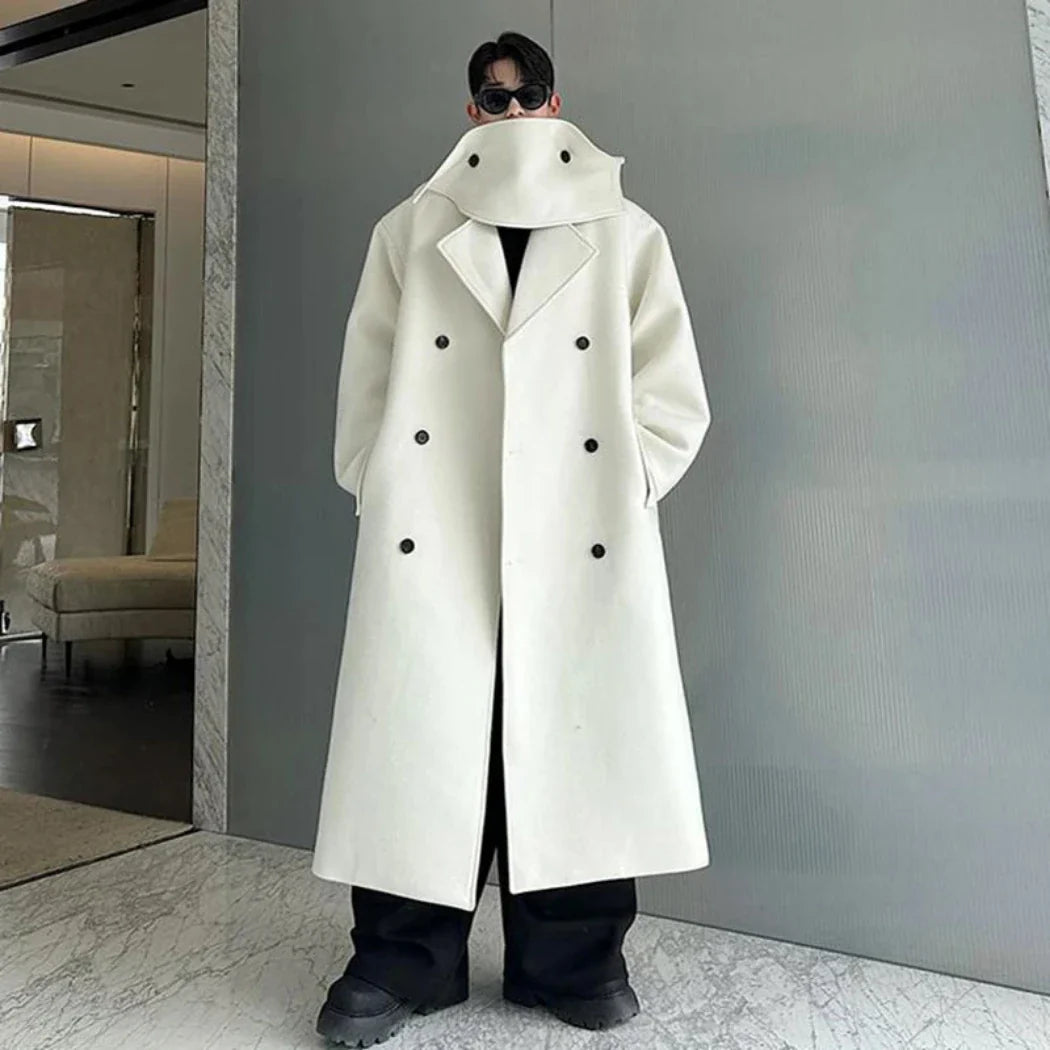 Men's Ultimate Extra Long Wool Blend Overcoat