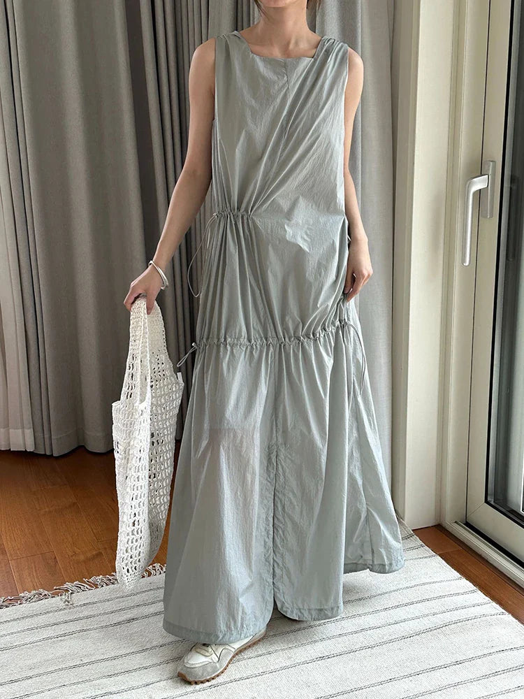 Japanese Sleeveless Maxi Dress