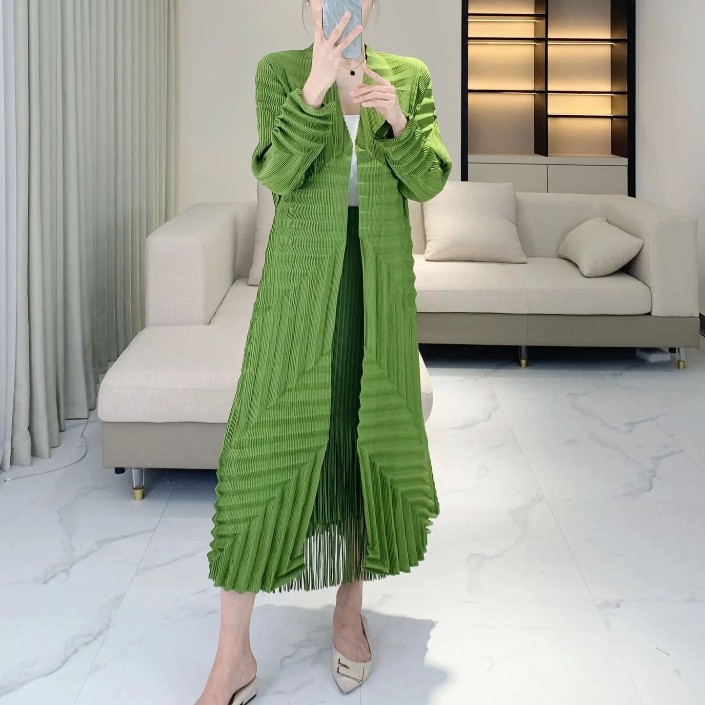 Tailored Fit Japanese Pleated Duster