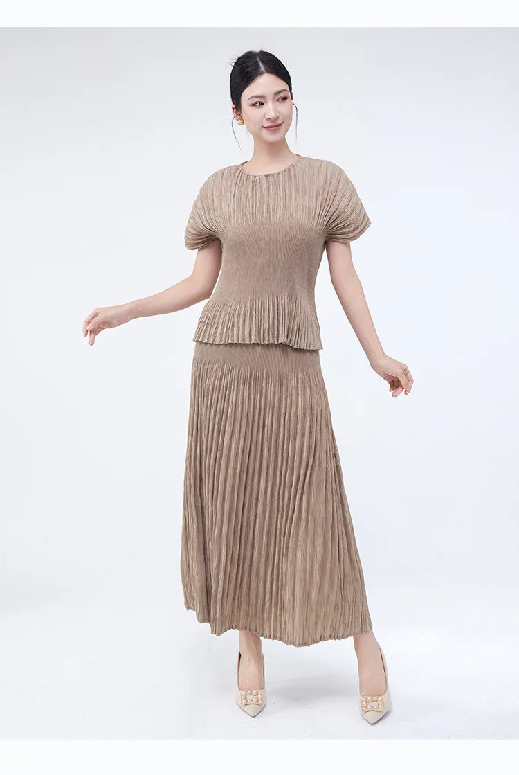 Premium Designer Pleated Skirt Co-Ord Set