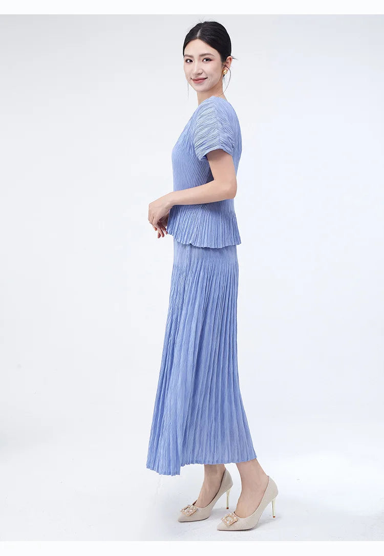 Premium Designer Pleated Skirt Co-Ord Set