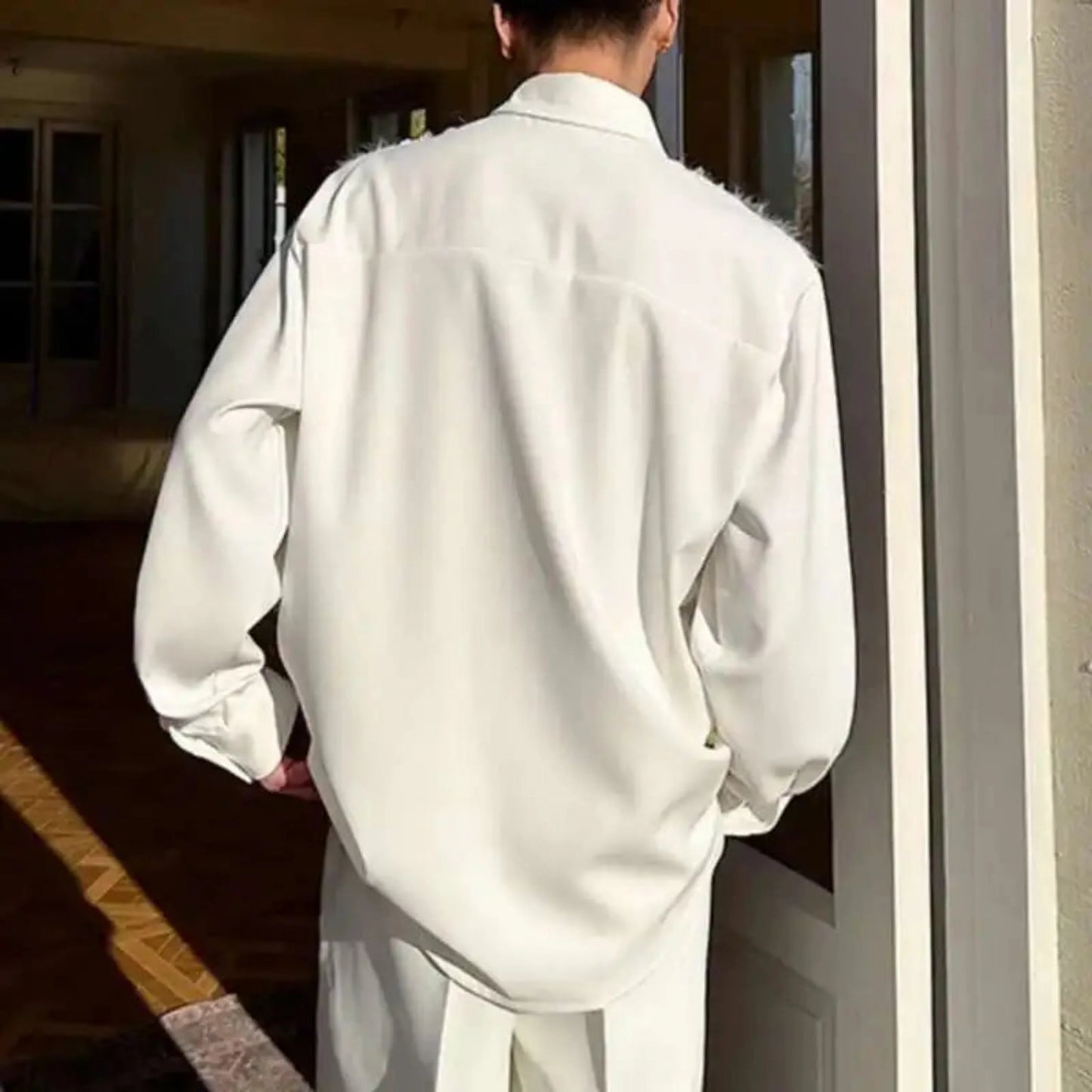 Men's Lace Button-Up Shirt