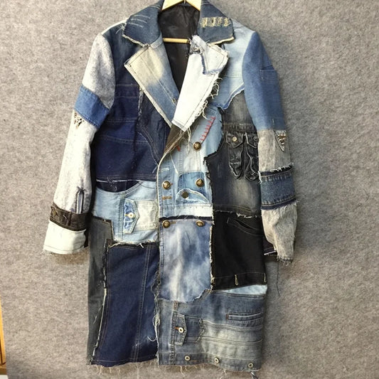 Men's Couture Patchwork Denim Jacket