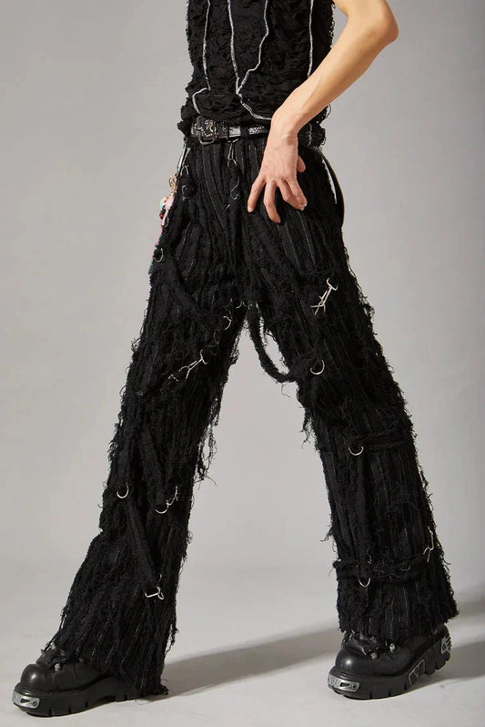 Men's Ultra Distressed Stacked Denim Jeans