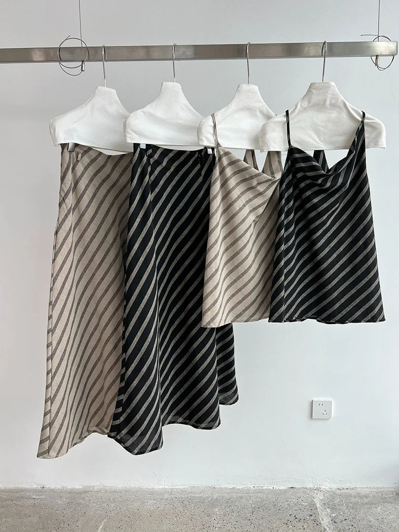 Japanese Cotton-Blend Skirt Set