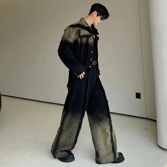 Men's Tokyo Frayed Dyed Denim 2-Piece Set