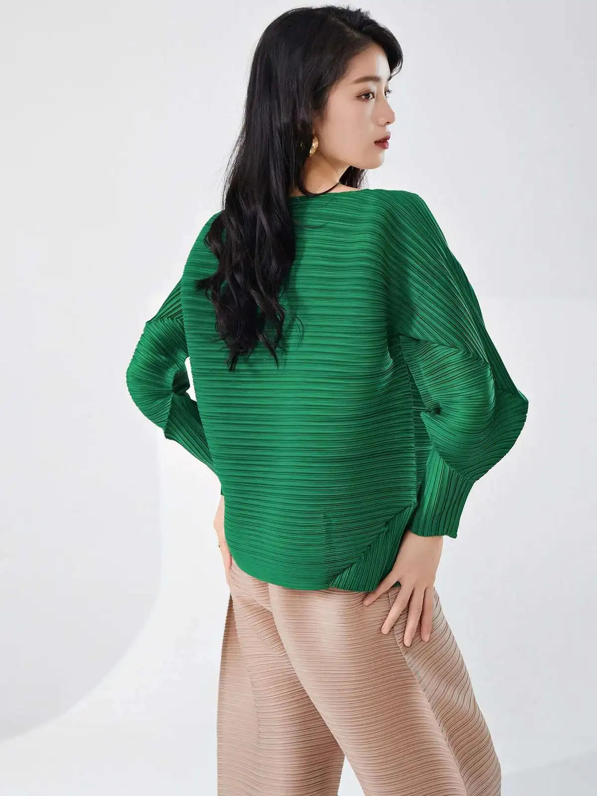 Relaxed Japanese Pleated Blouse