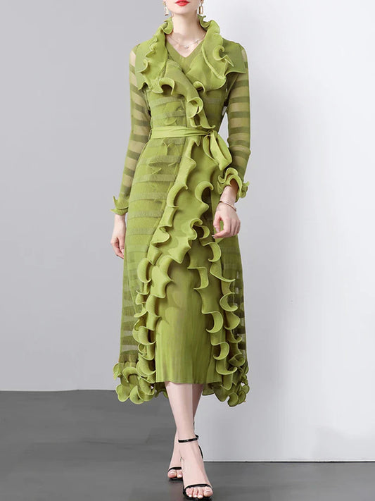 Women's Luxe 2 Piece Pleated Dress Coat Set