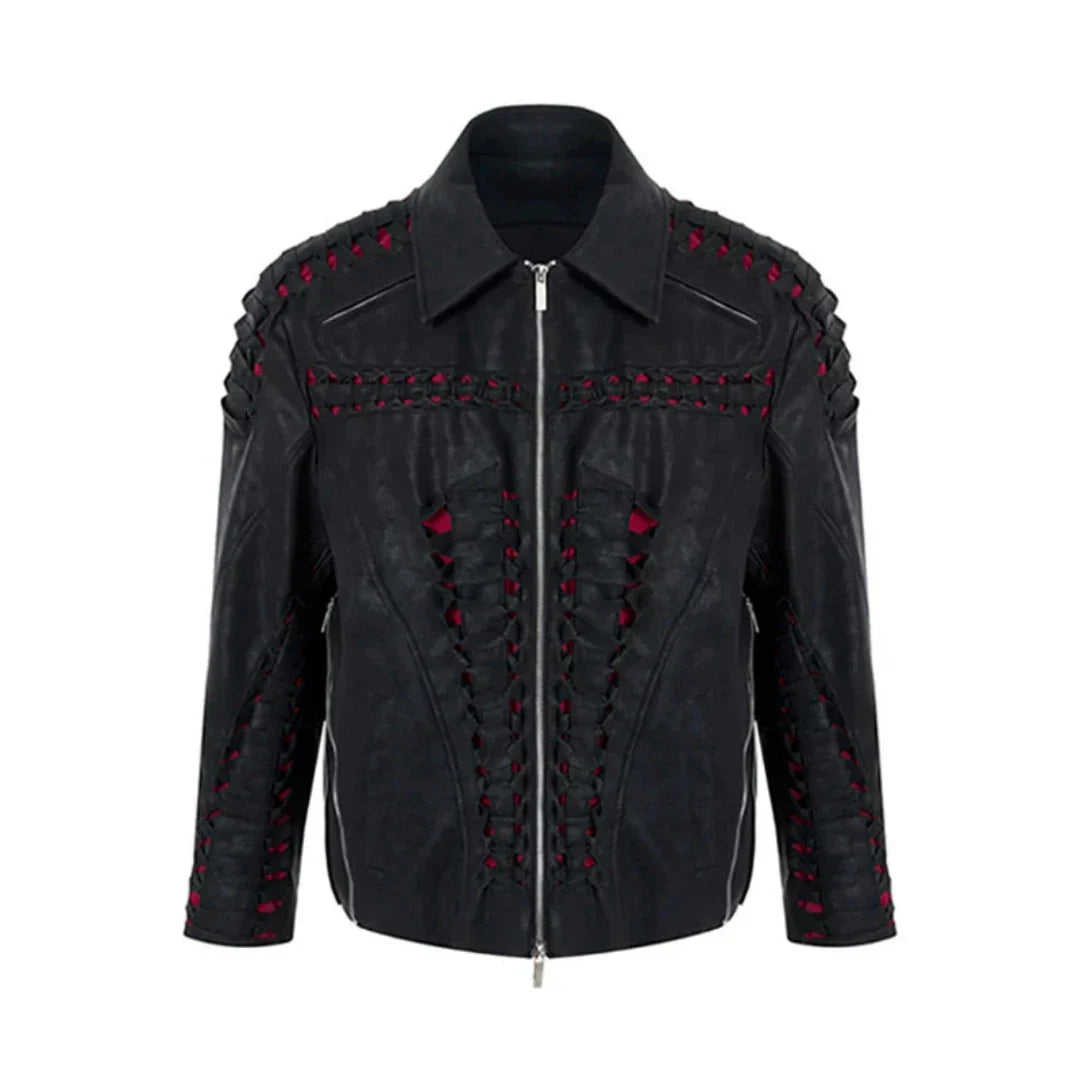 Men's Iconic Faux Leather Motorcycle Jacket