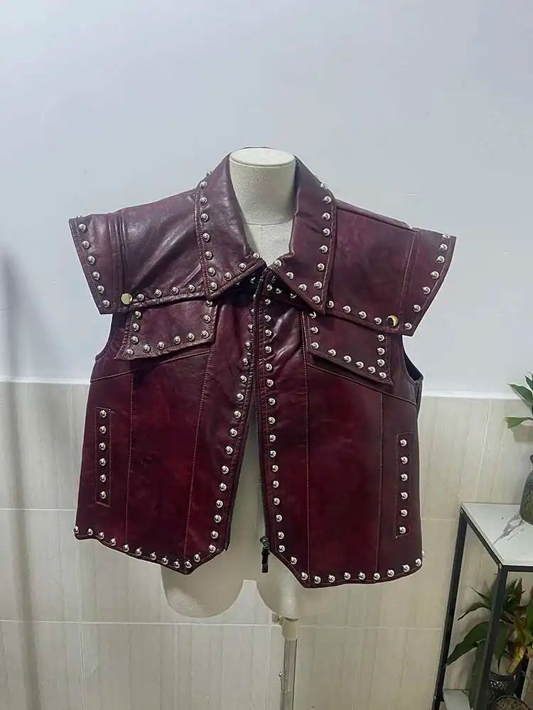 Men's Vegan Leather Vest | Luxury Streetwear