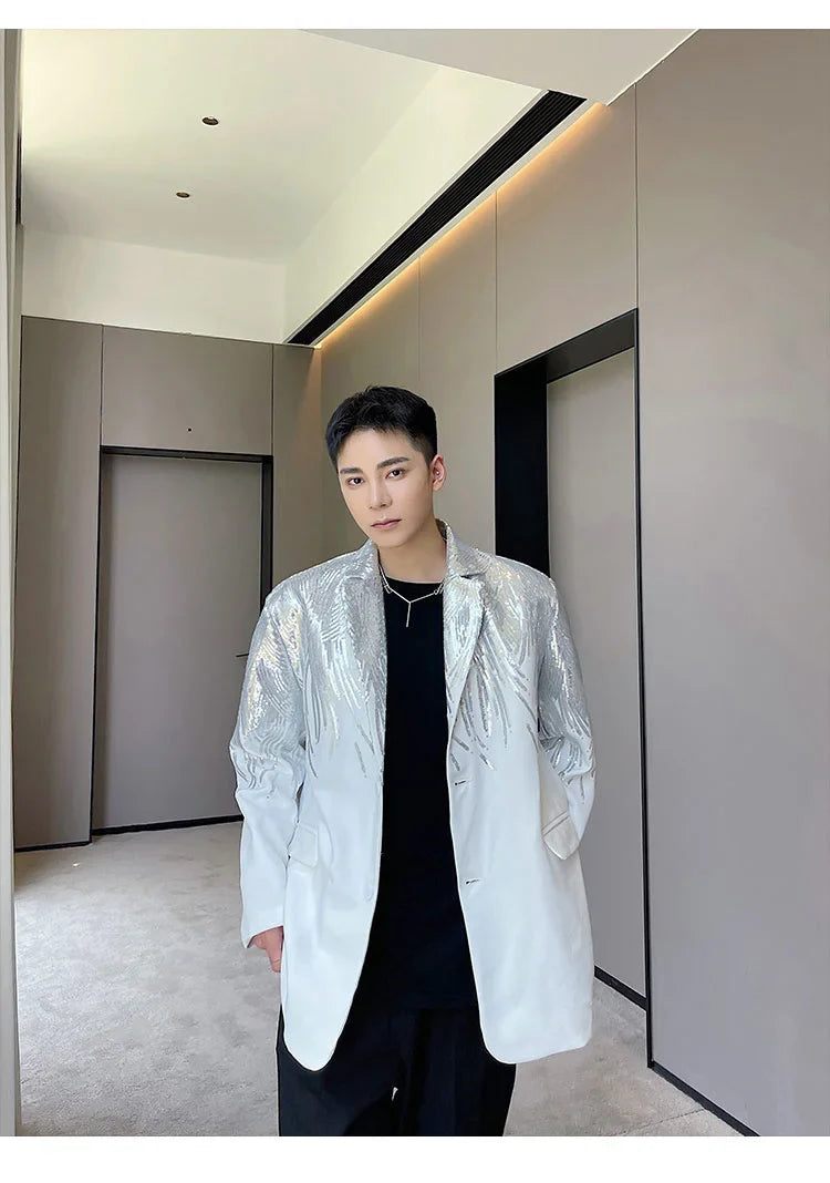 Men's Elite Feather Sequin Blazer