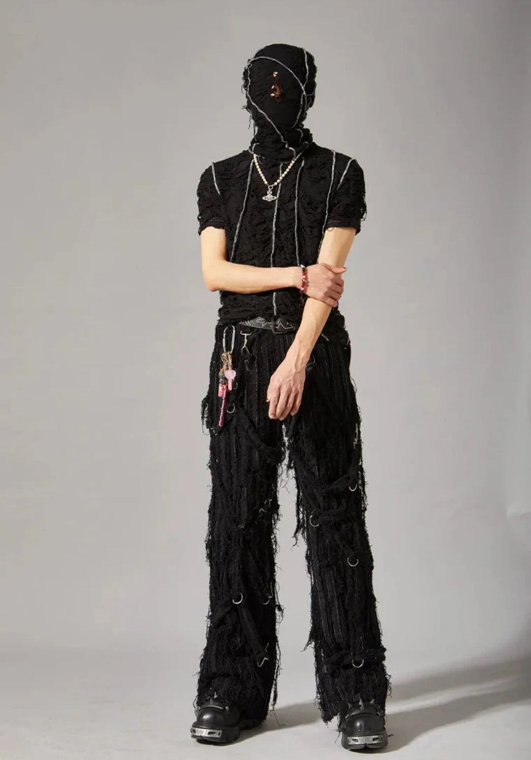 Men's Ultra Distressed Stacked Denim Jeans