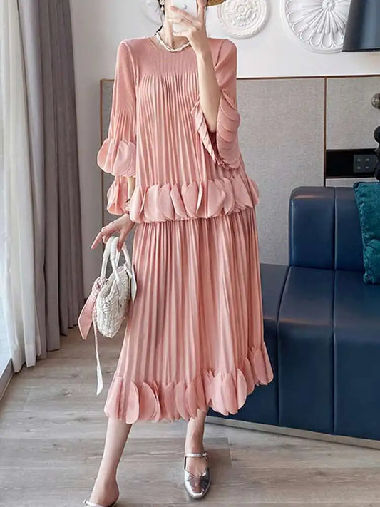 Flowy Pleated Pull-On Skirt Set