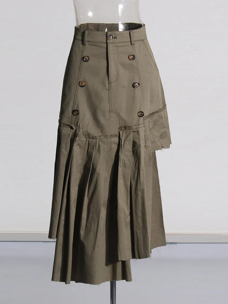 Luxe Asymmetrical Peplum Jacket & Pleated Skirt Set