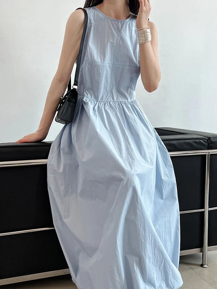 Sleeveless Maxi Dress - Japanese Inspired