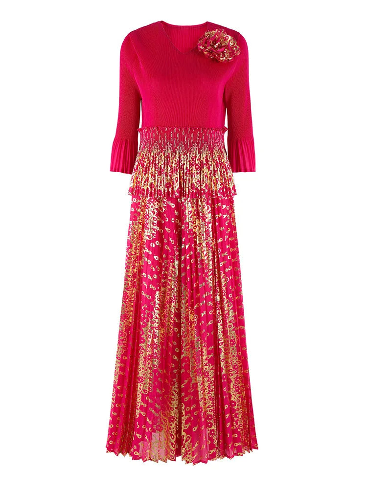 Women's Formal Pleated Wide Leg Pantsuits