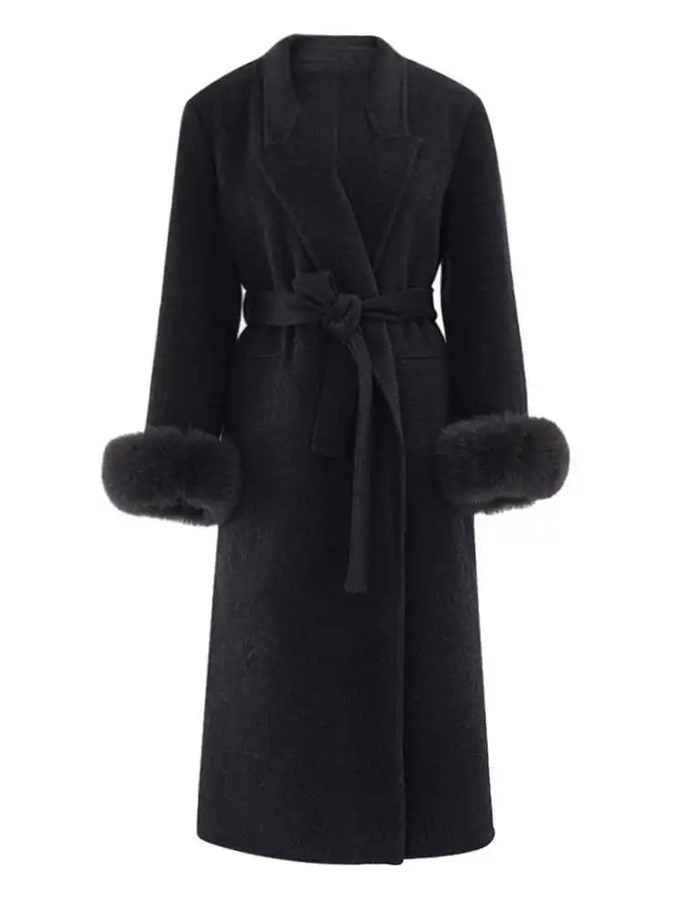 Luxury 70% Wool Belted Coat