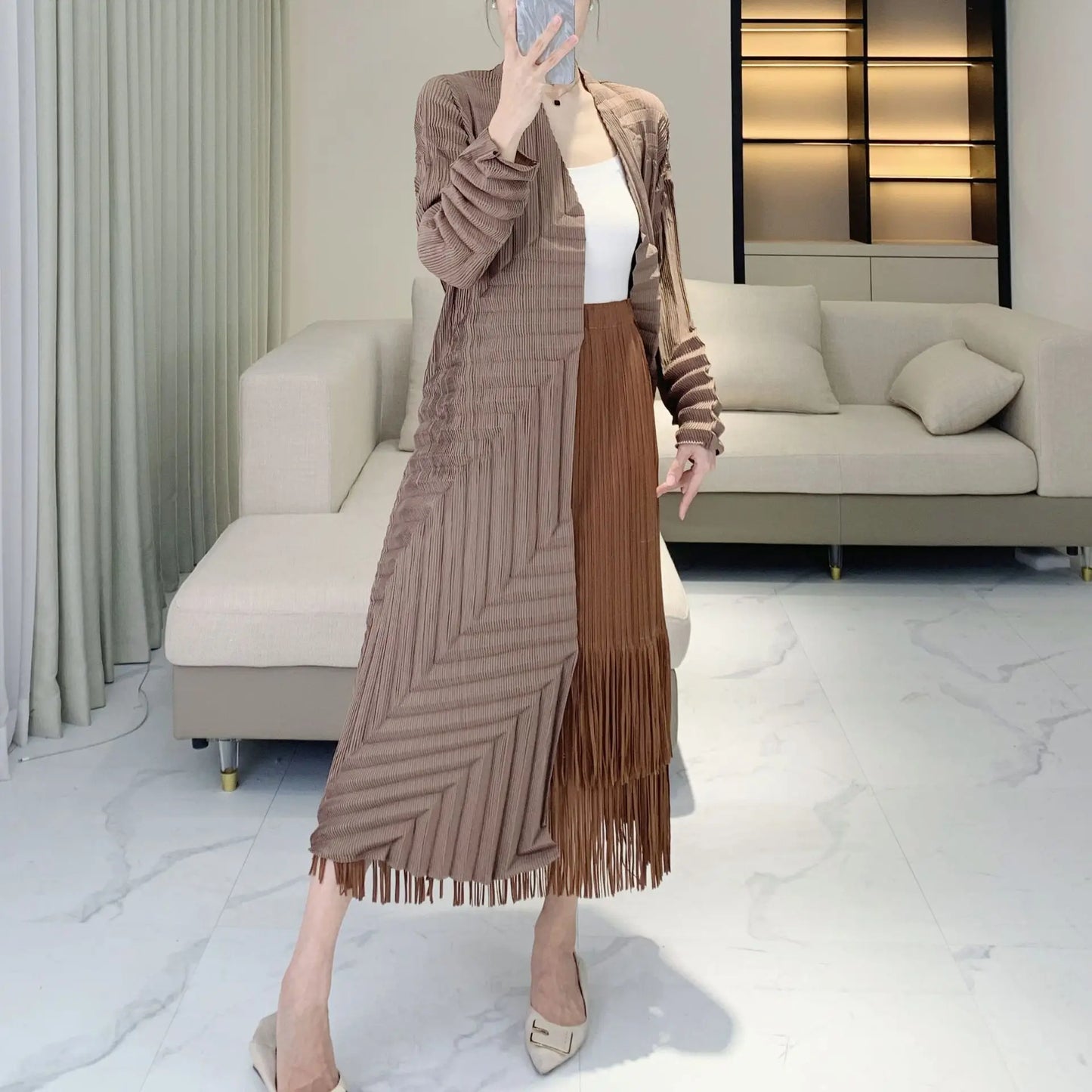Tailored Fit Japanese Pleated Duster