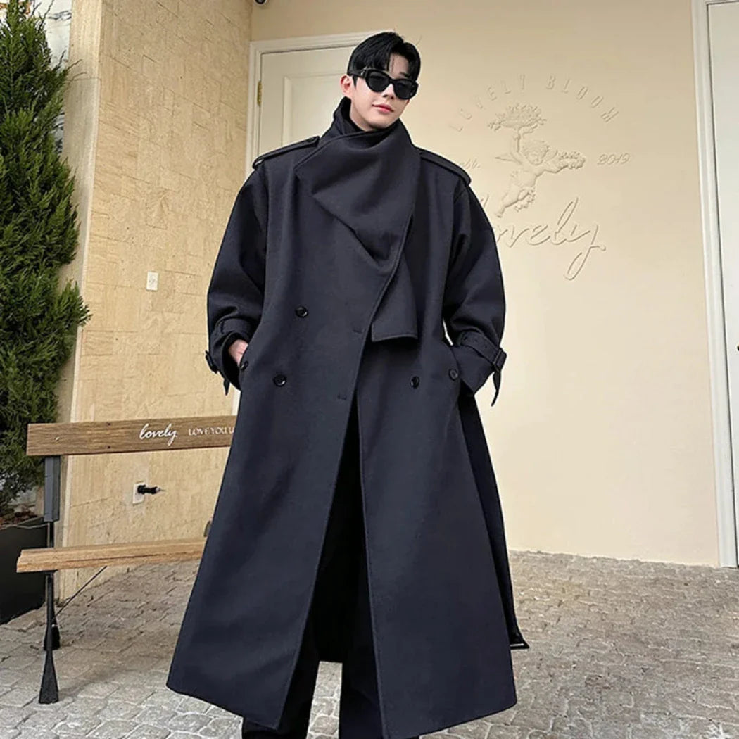 Men's Luxurious Oversized Long Wool Coat