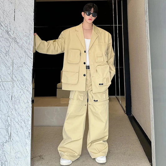 Men's Oversized Utility Jacket & Convertible Pants/Shorts