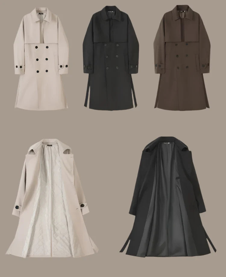 Luxe Men's Japanese Oversized Trench Coat