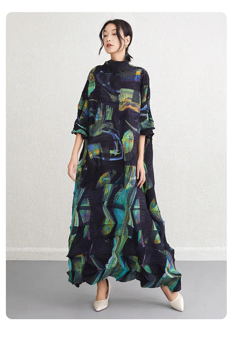 Plissé Pleated Korean Style Dress