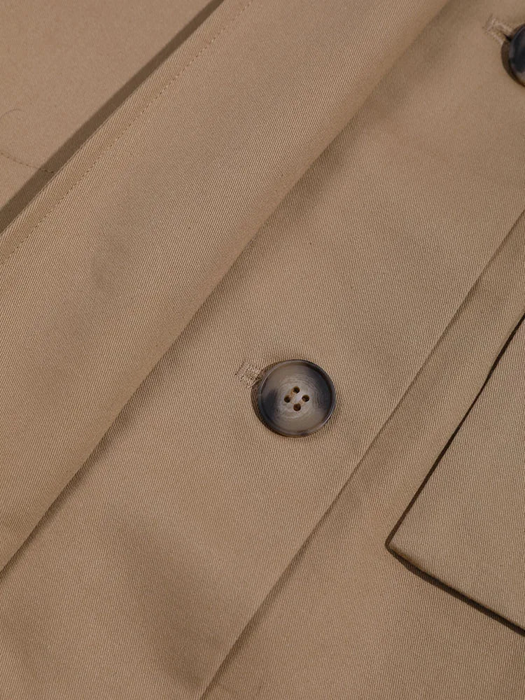 Luxury Avant-Garde Belted Trench Coat