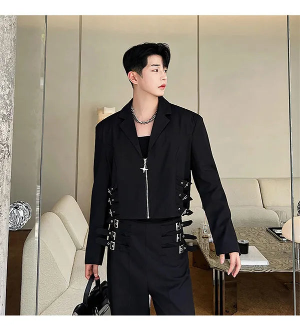 Men's Belted Dapper 2-Piece Set