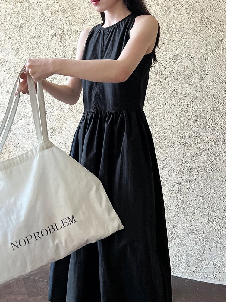 Sleeveless Maxi Dress - Japanese Inspired